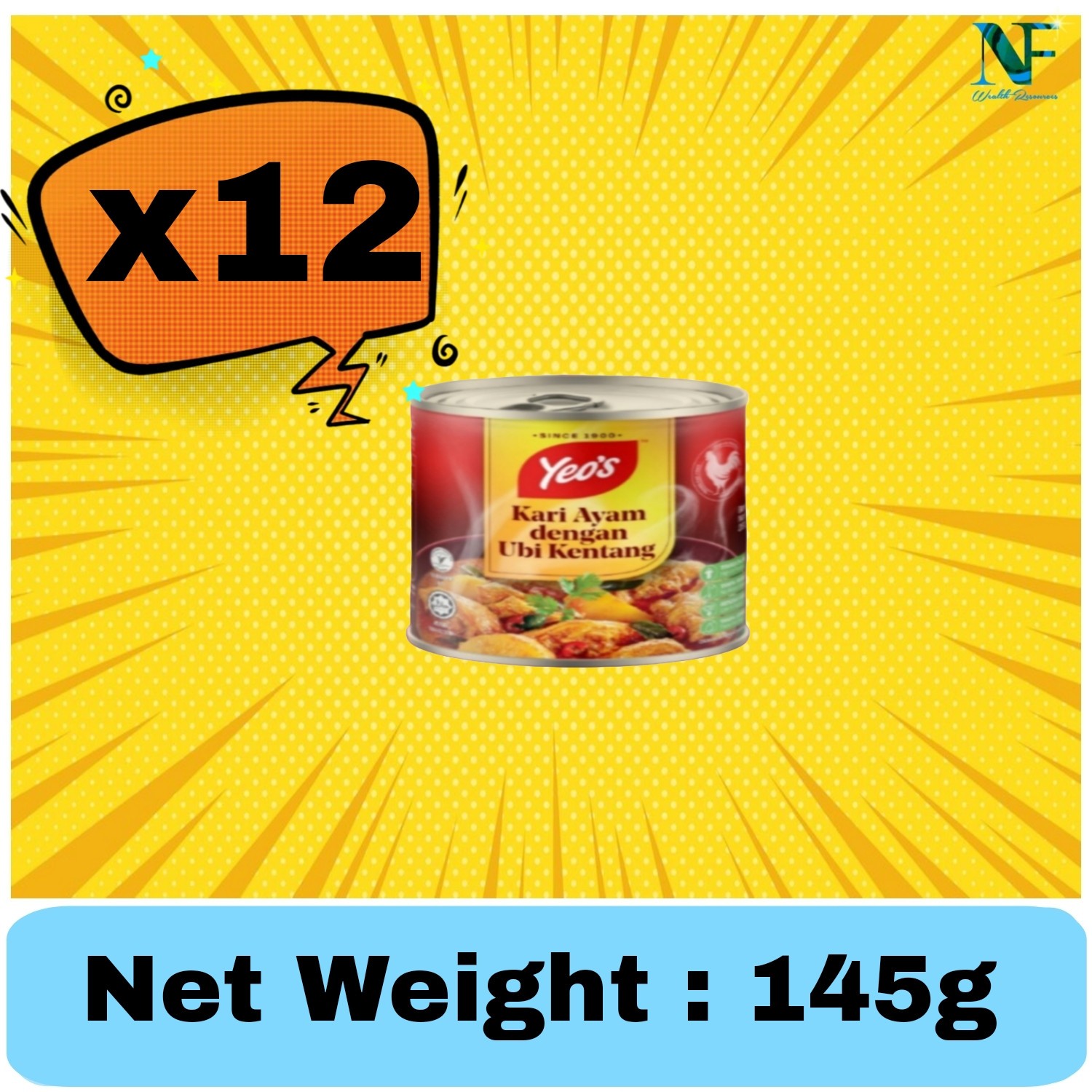12x 145g Yeo’s Chicken Curry with Potatoes Kari Ayam Kentang