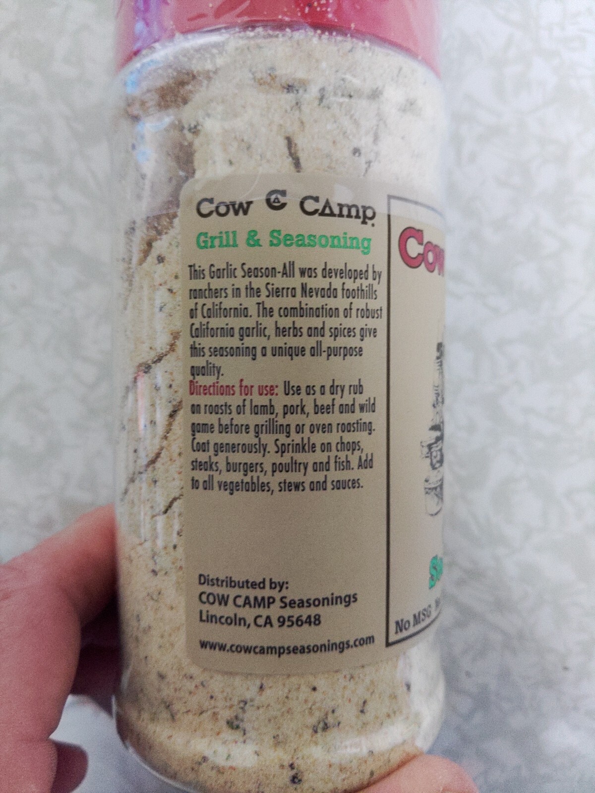 Cow Camp Garlic Season-All Grill & Seasoning No MSG 15oz 142g No Gluten