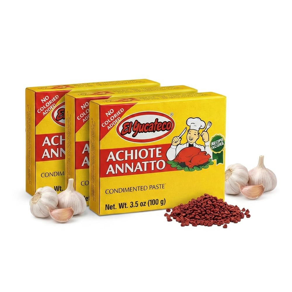 Rich Annatto Achiote Paste – 3 Pack (3.5 oz each) for Traditional Mexican Flavor