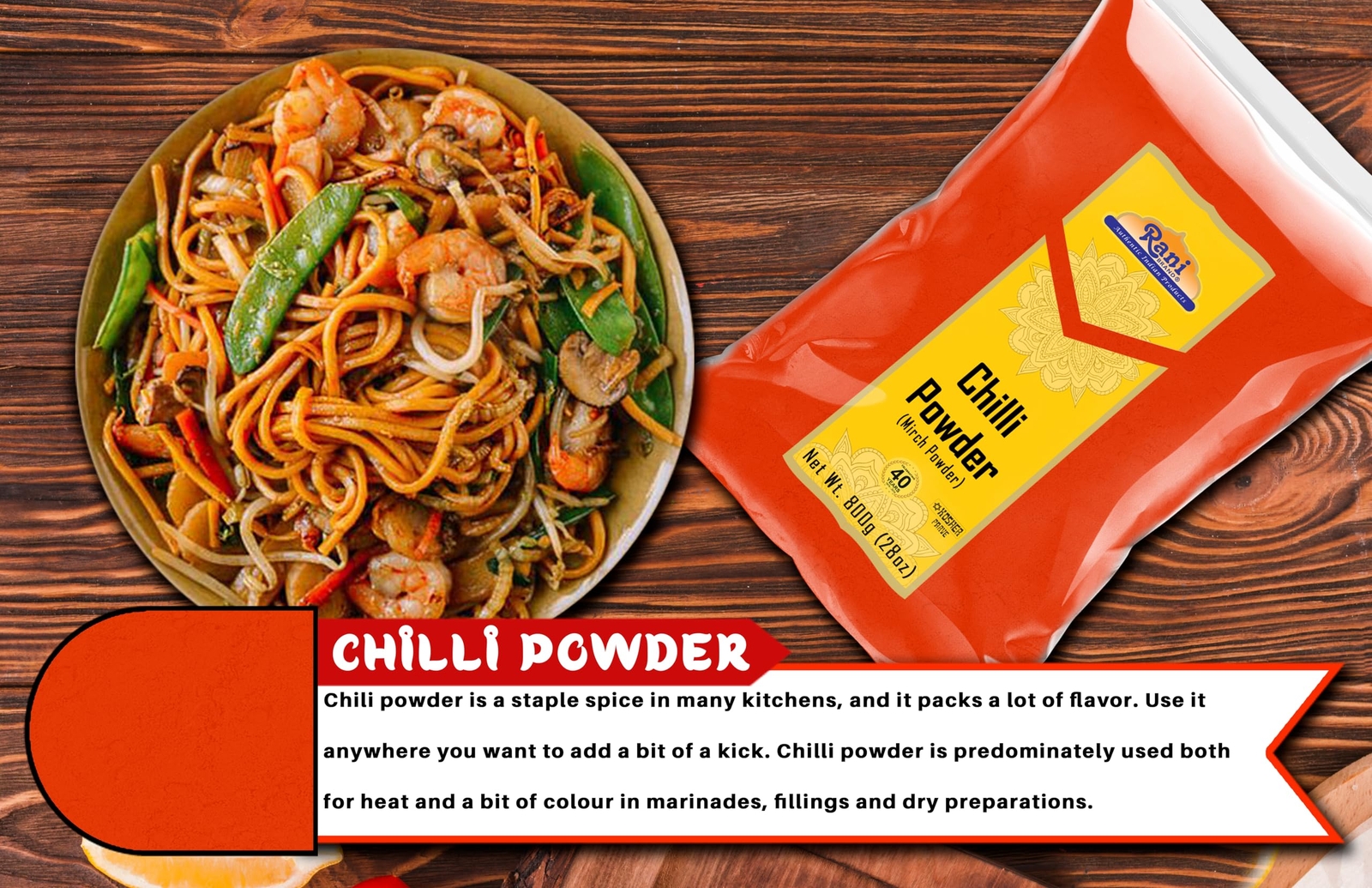 Rani Chilli Powder (Mirchi) Ground Indian Spice 28oz (800g)