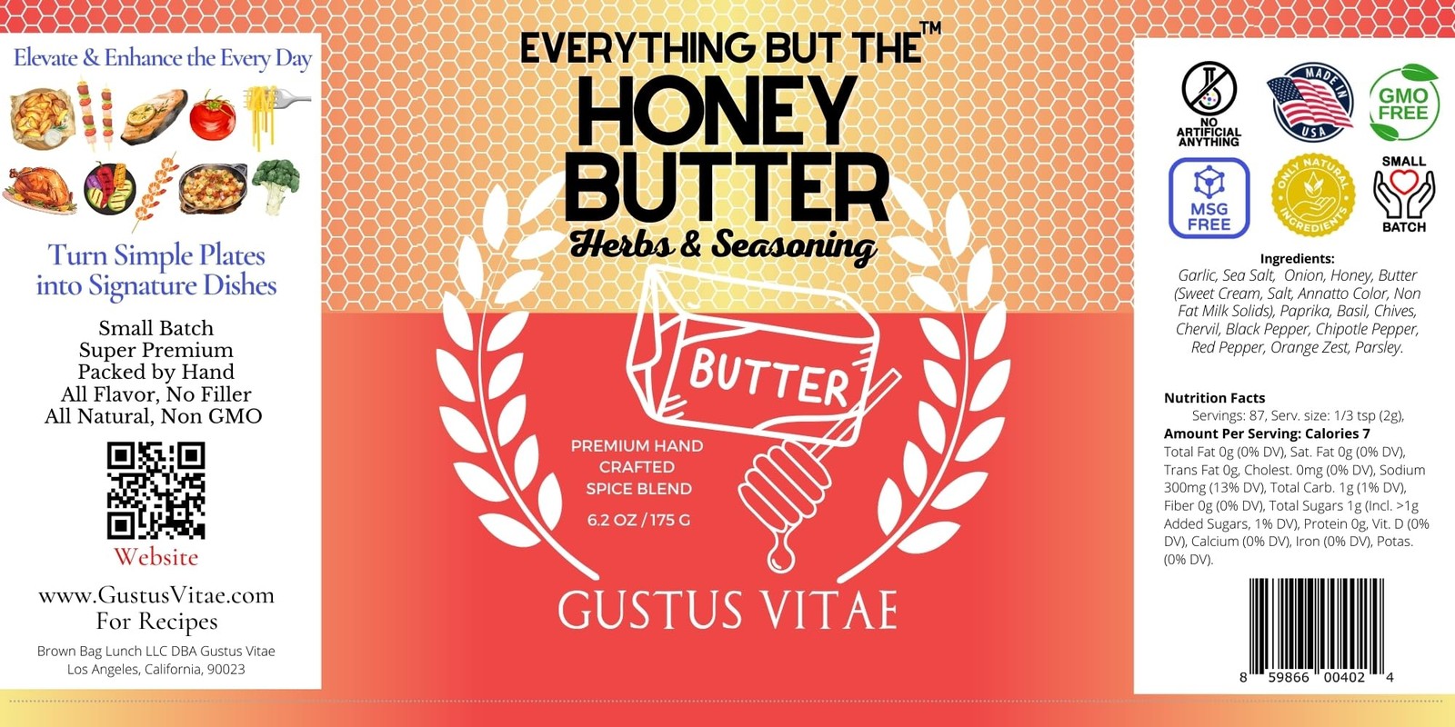 Everything But The Honey Butter Herbs & Seasoning Gourmet Seasoning, Artisana…