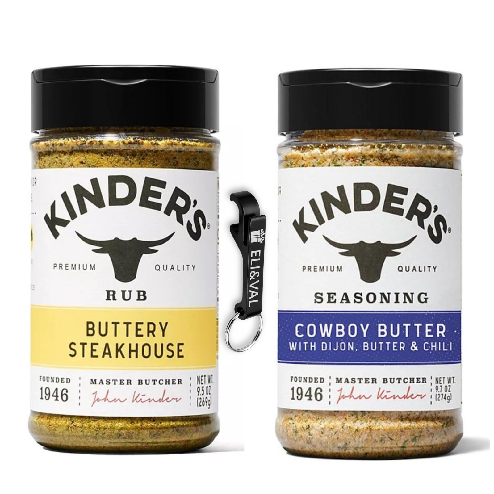 Gourmet Steakhouse & Cowboy Butter Seasoning Set – 2 Pack, 9.5 oz Rubs for Grill