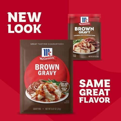 Savory Brown Gravy Mix, 0.87 oz – Bulk Pack of 24 for Delicious Meals