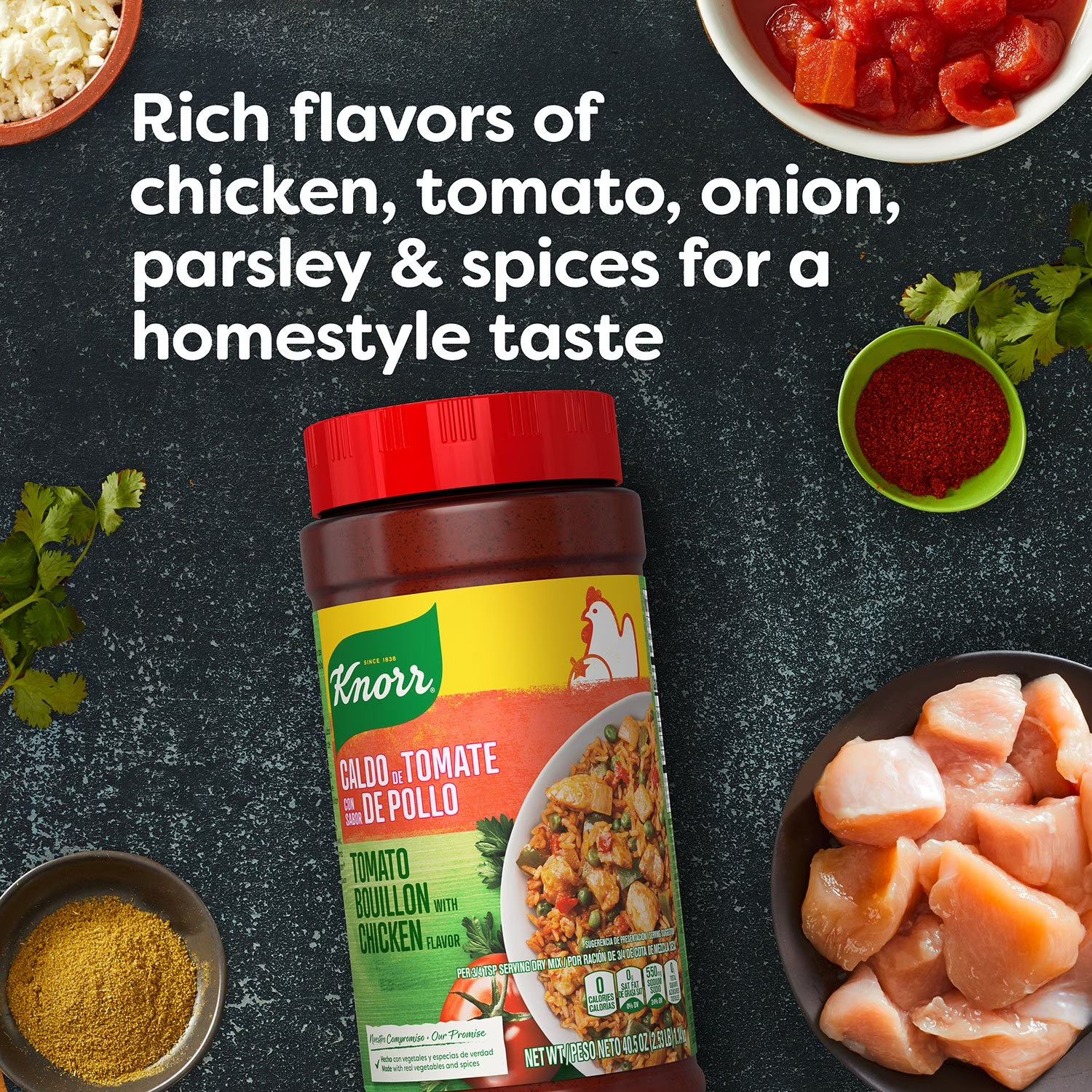 Knorr Granulated Tomato Chicken Bouillon (40.5 oz.) Pack of 2