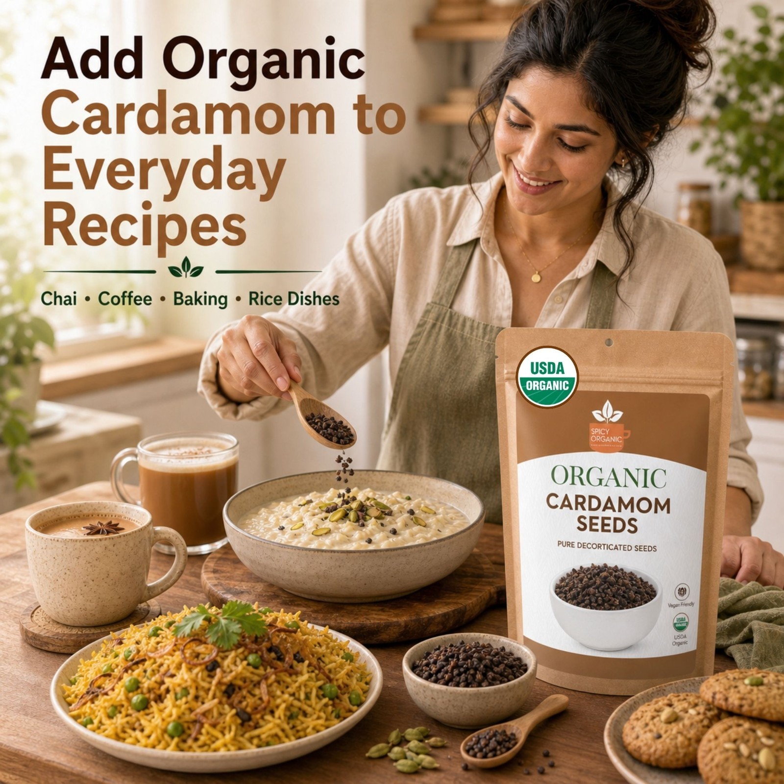 Spicy Organic Cardamom Seeds 5 lbs | USDA Organic