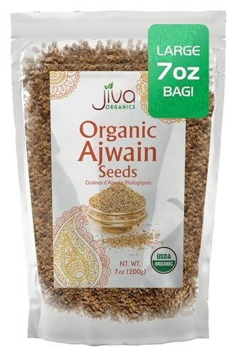Organic Ajwain Seeds 7 oz Whole Carom Seed Ajamo USDA Non-GMO Resealable Bag