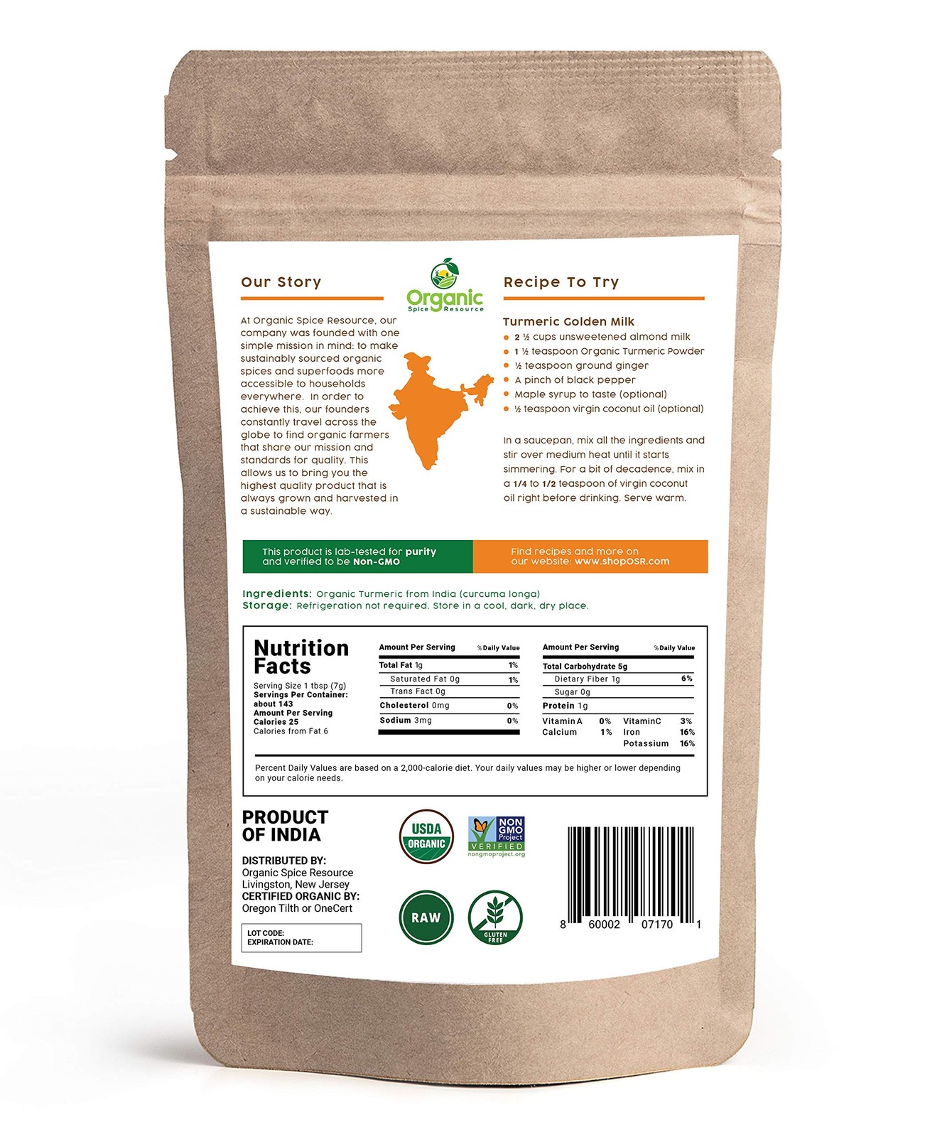 Organic Turmeric Powder w/Curcumin | 35.27 Ounce / 2.2 LBS | USDA Organics and N