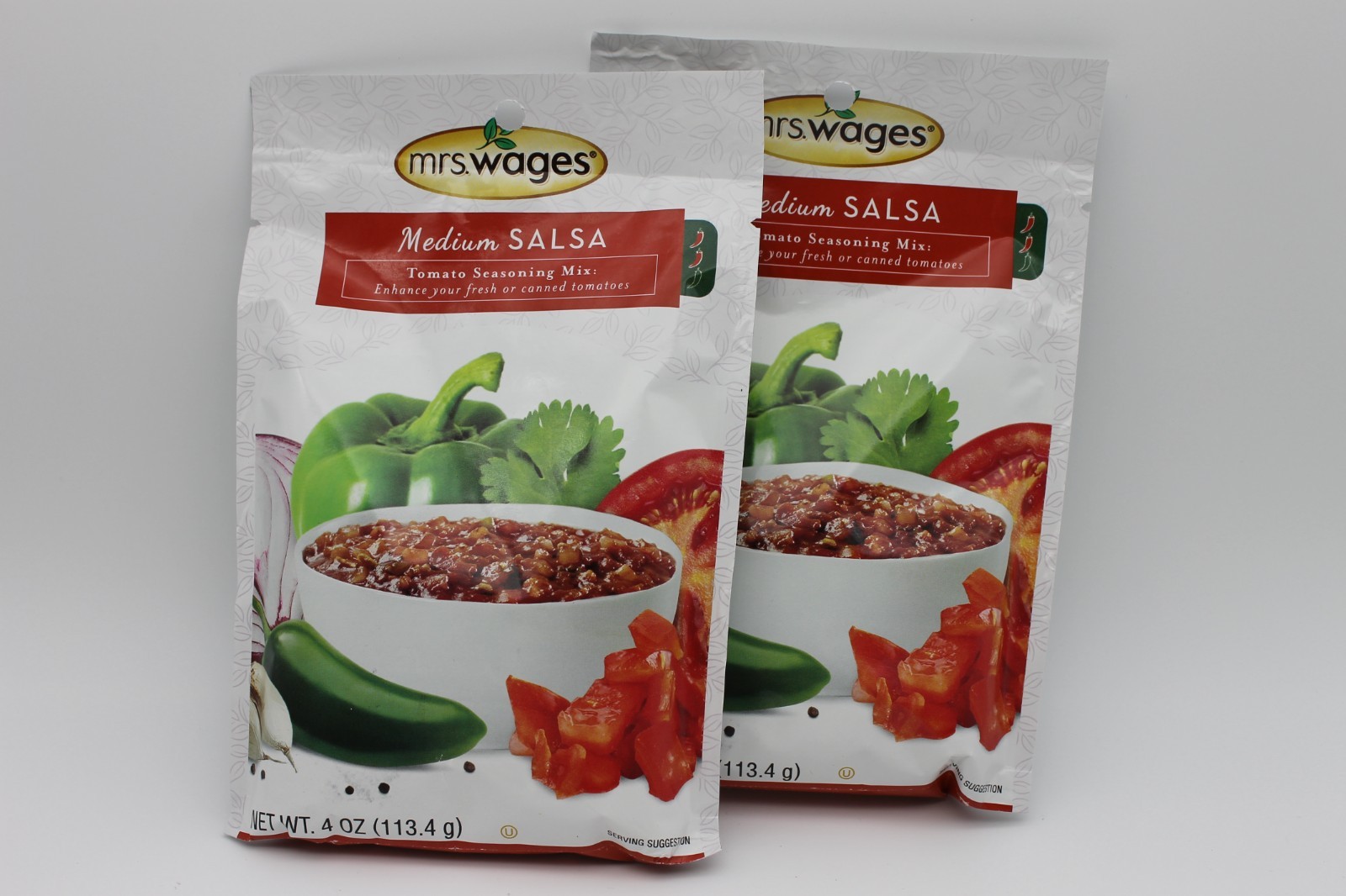 2 Pack Mrs Wages Medium Salsa Tomato Seasoning Mix 4 Ounce