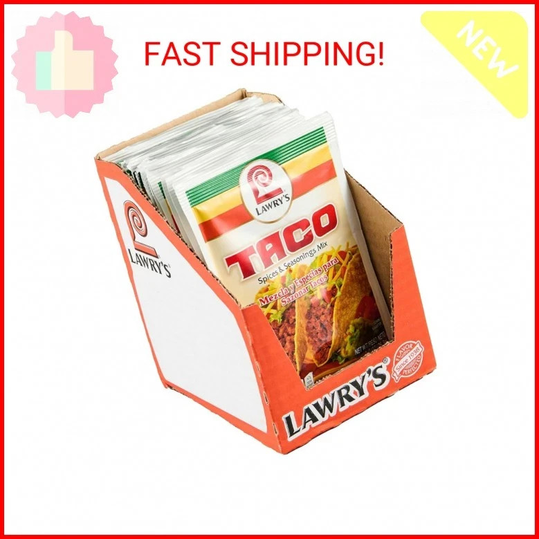 Lawry’s Taco Spices & Seasonings Mix, 1 oz (Pack of 12)