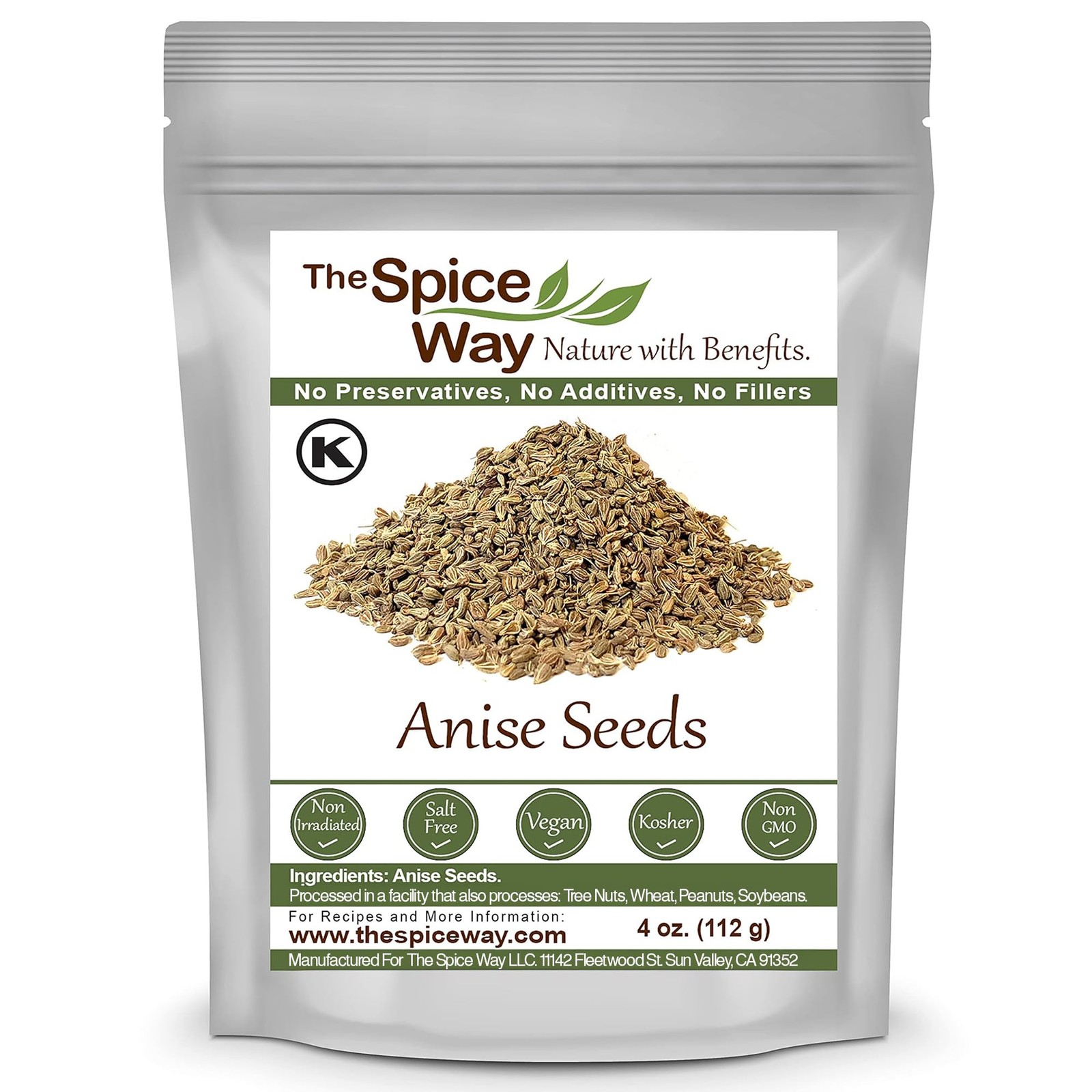 The Spice Way Premium Anise Seeds – Whole seeds (4 oz) 4 Ounce (Pack of 1)