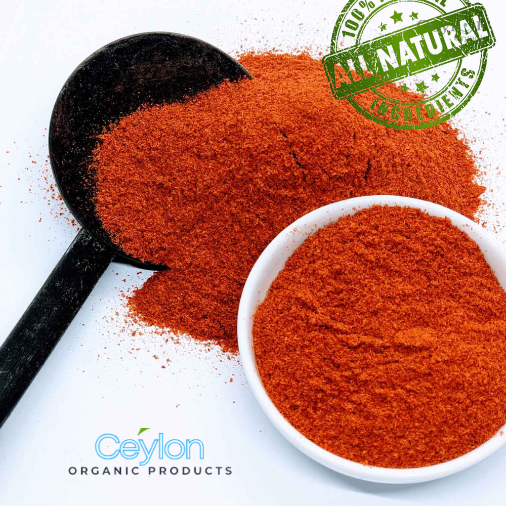 Organic Dried Hand made ground Red Chili Powder High Quality Pure Ceylon