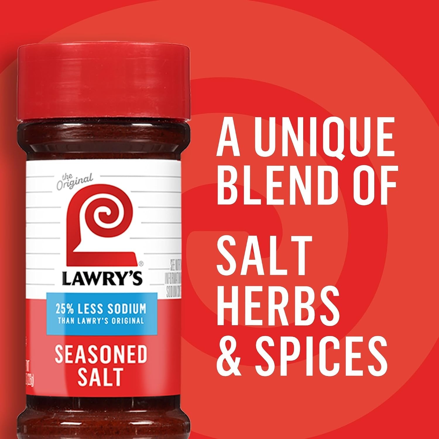 Savory Lawry’s Seasoned Salt, 8 oz – 25% Less Sodium, Ideal for Everyday Cooking