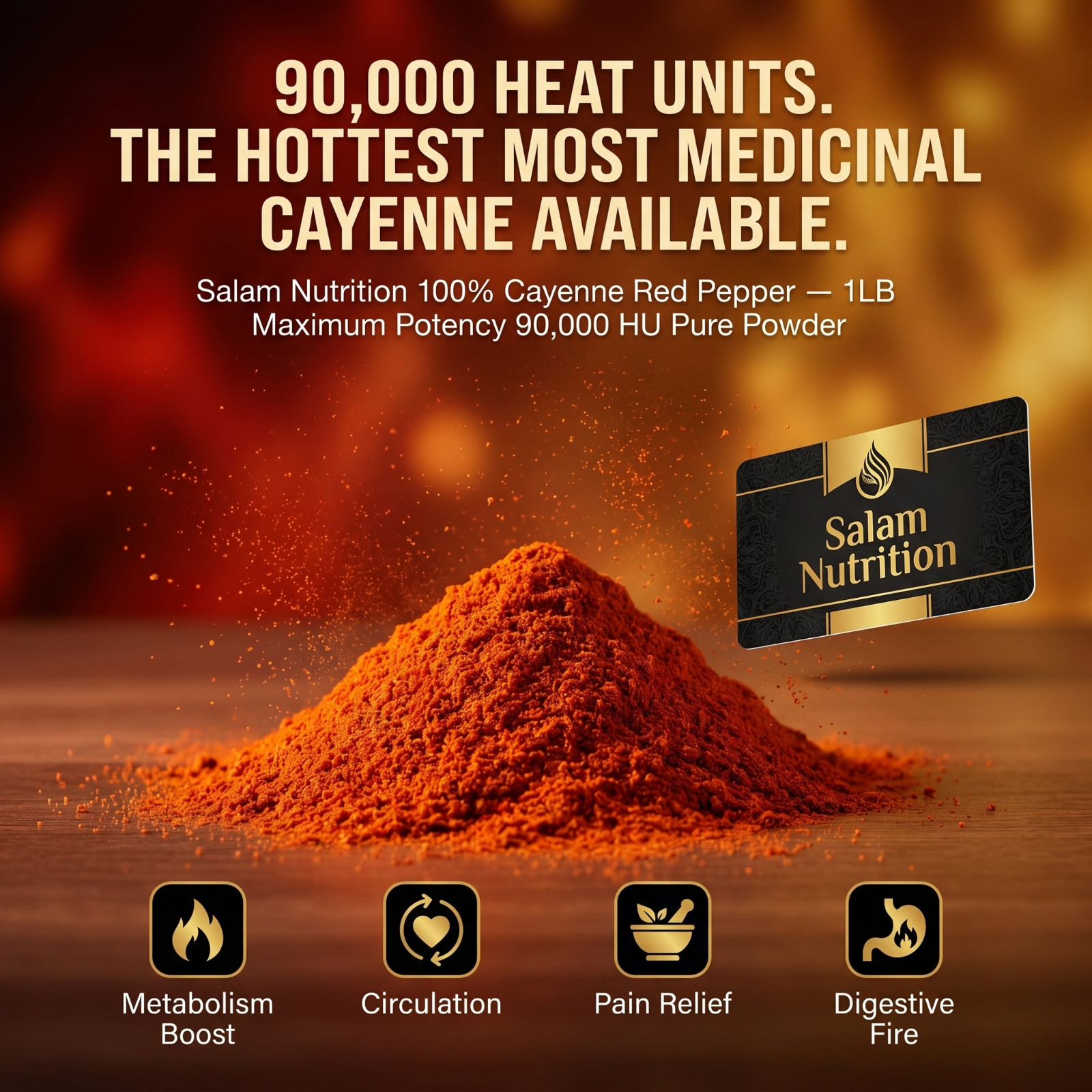 CAYENNE PEPPER – Red Metabolism Digestive Fire Circulation Anti-Inflammatory 1lb