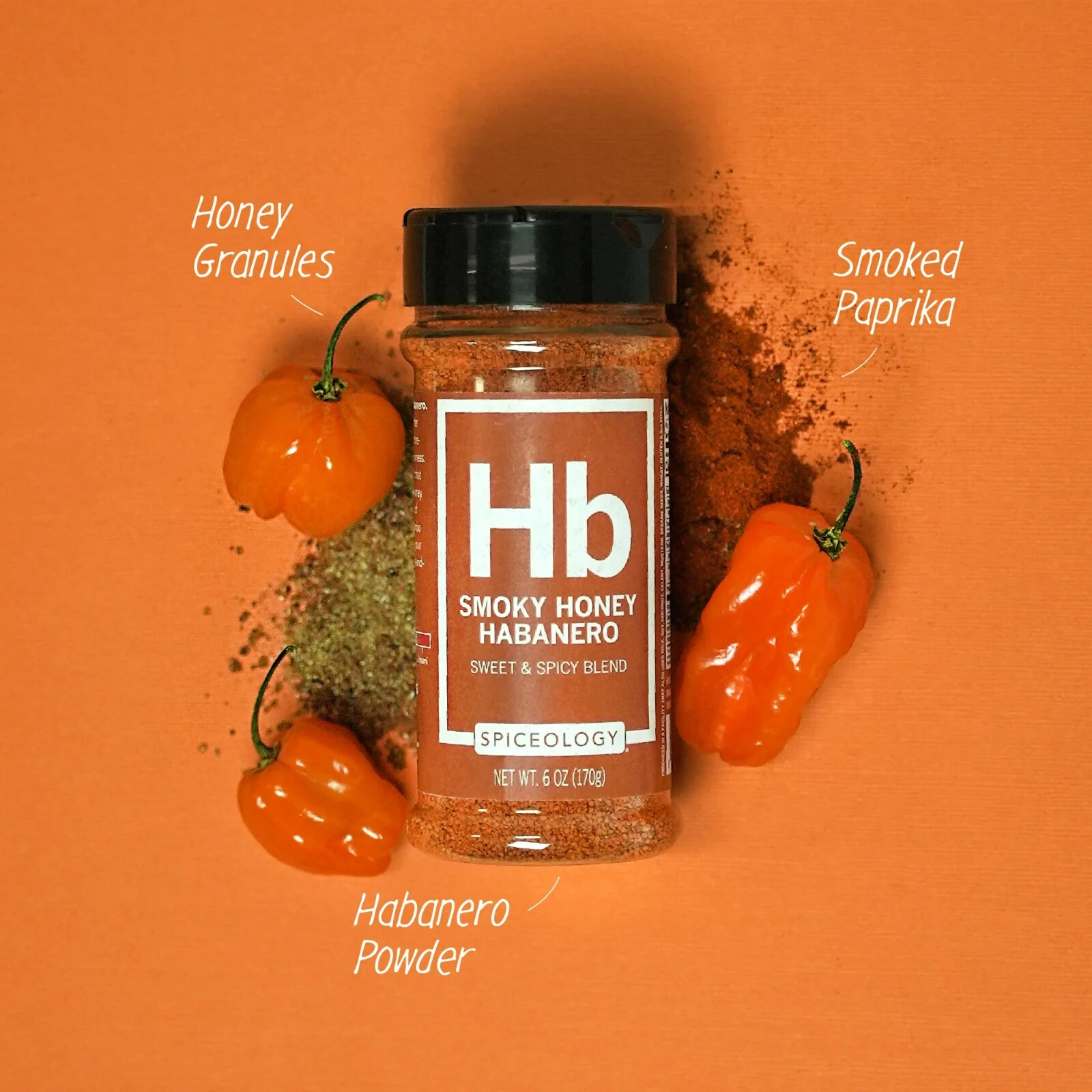 Spiceology Smoky Honey Habanero BBQ Seasoning Blend Sweet & Spicy 6 oz