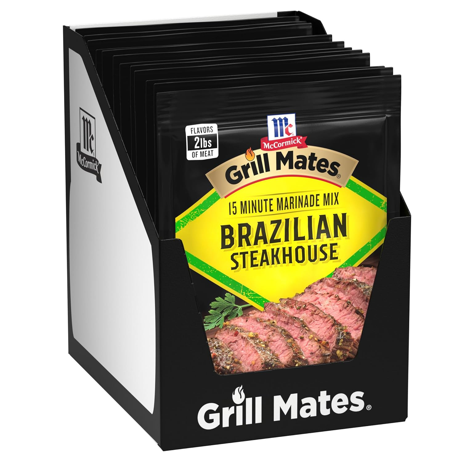 Mccormick Grill Mates Brazilian Steakhouse Marinade Mix 1.06oz Pack of 12 Rubs
