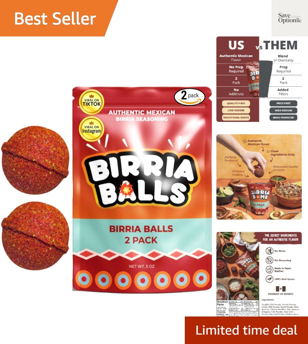 Birria Balls VALUE-PACK | Authentic Mexican Birria Seasoning | Birria Ball Bo…