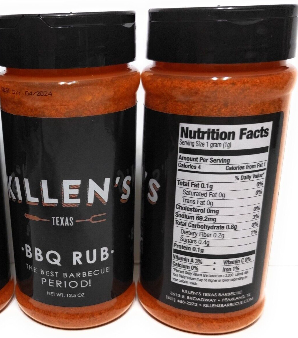 Killen’s BBQ Rub Spice Made in Texas – (TWO) 2 Pack SET 25 oz