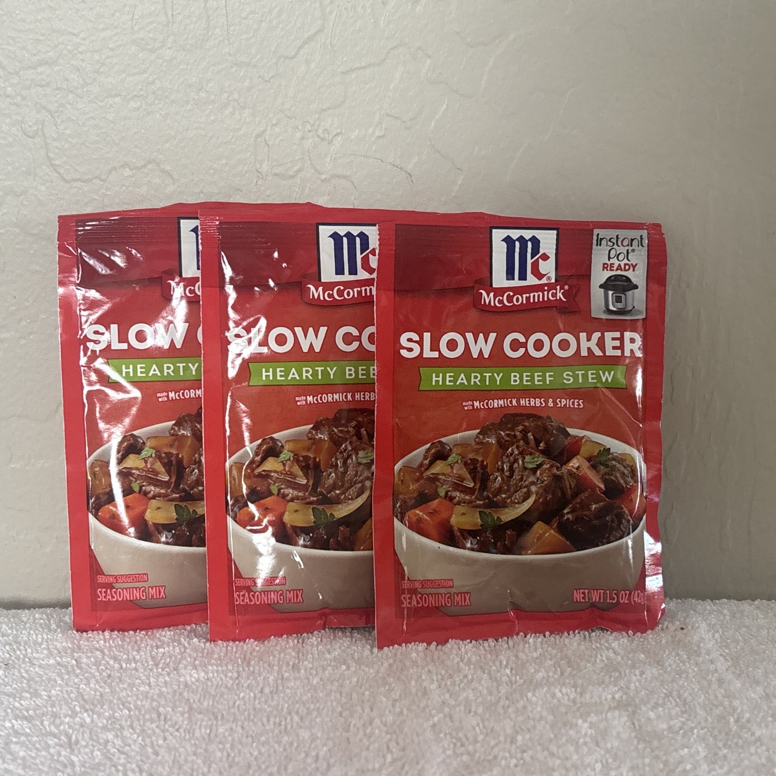 McCormick Slow Cooker Hearty Beef Stew Mix – Pack of 3, Fast shipping