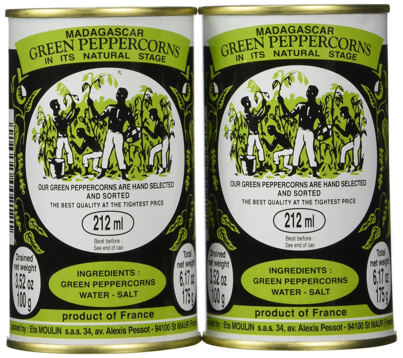 Madagascar Green Peppercorns in Brine – Pack 2 3.52 Ounce (Pack of 2)