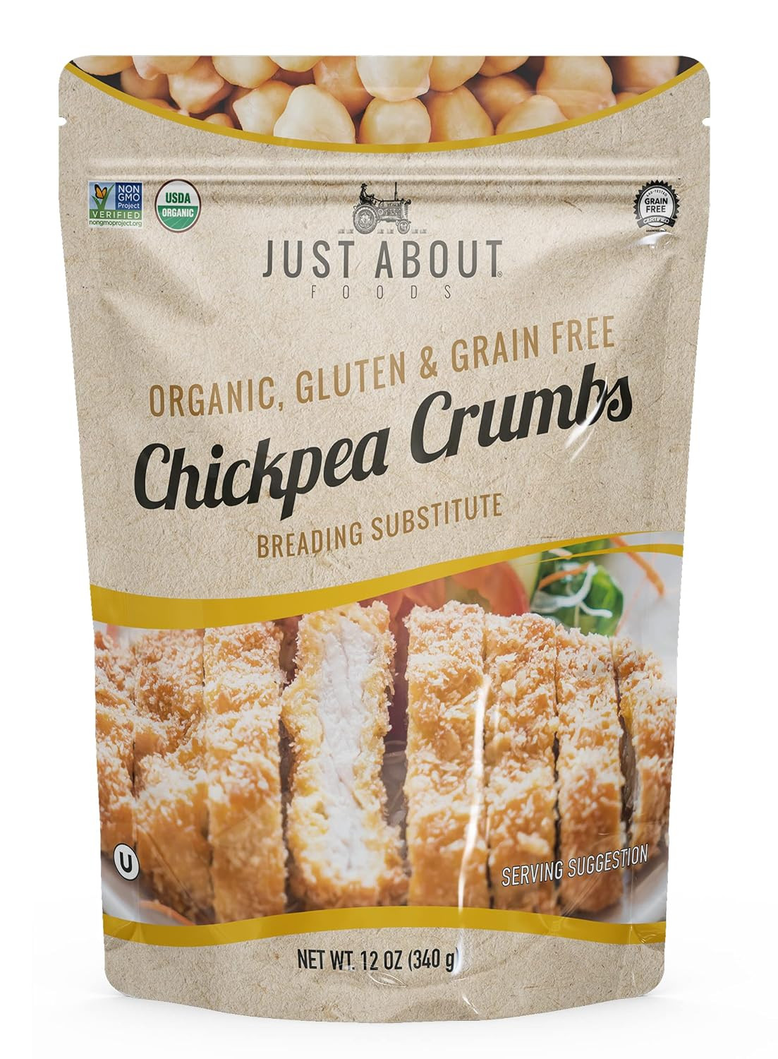 Organic Chickpea Bread Crumbs | Organic & Gluten Free | Breading Substitute | Pa