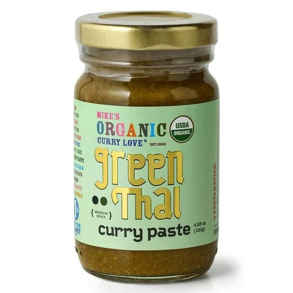 Mike’s Organic Green Thai Curry Paste Jar – Vegan, Gluten Free, Medium Spicy