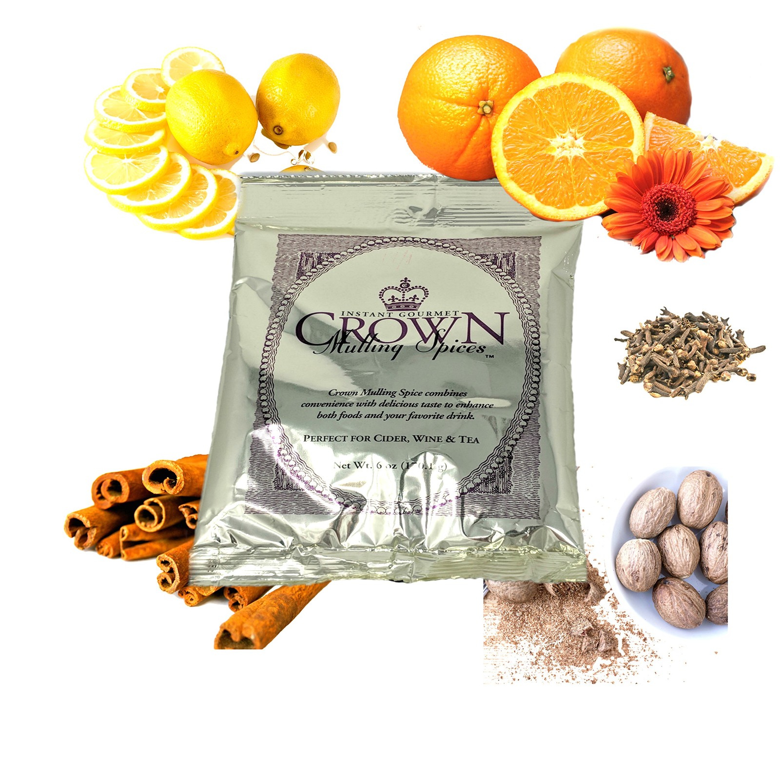 Crown Mulling Spices/Instant Gourmet Mulling Spice/Apple Cider, Wine, and