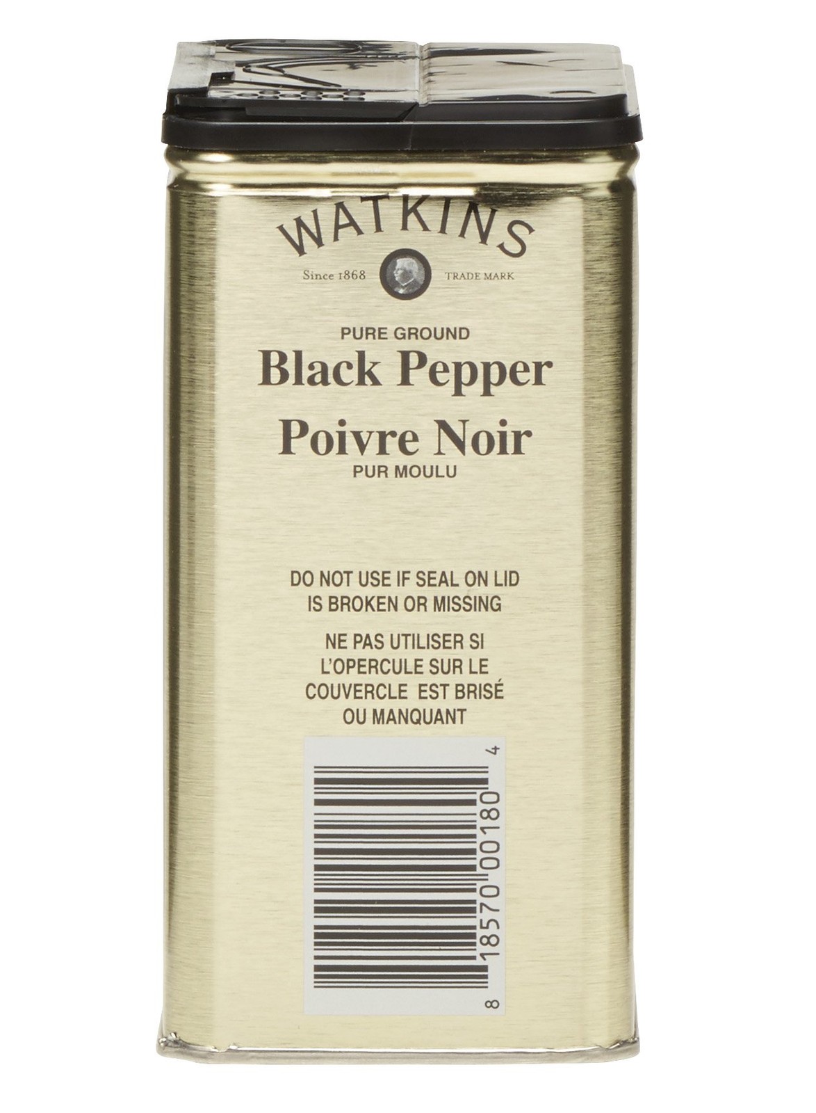 Watkins Gourmet Spice Tin, Pure Ground Black Pepper, 6 6 Ounce (Pack of 1)