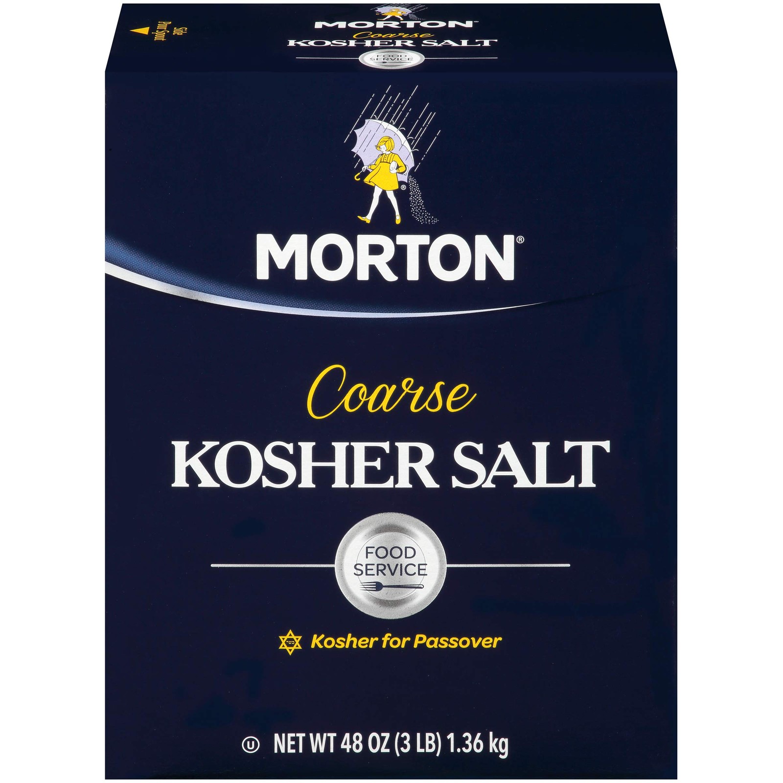 Morton Salt Kosher Salt, Coarse, Food Service, 48 Ounce, 48 Ounce (Pack of 1)