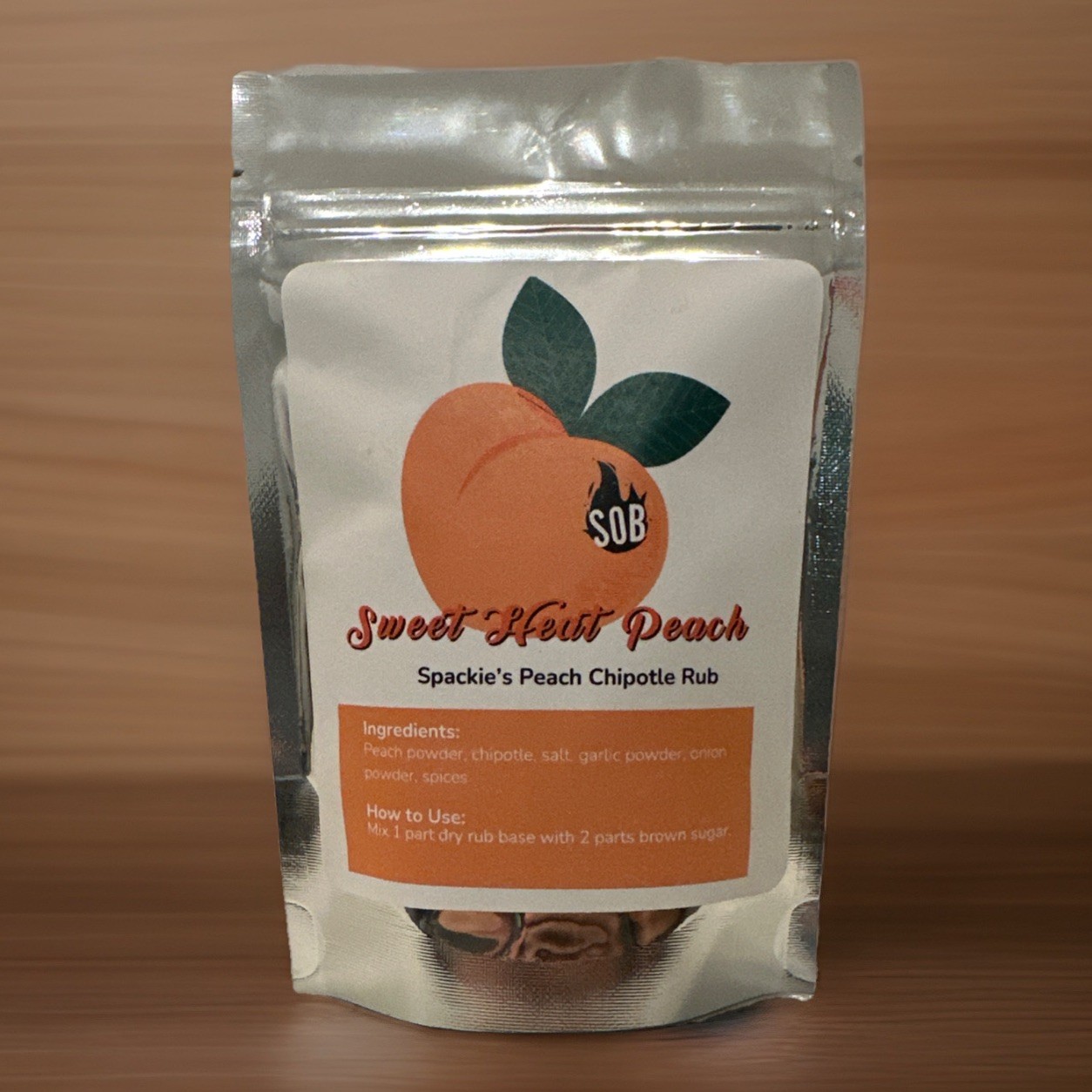 Sweet Heat Peach Chipotle Dry Rub 4oz – Smoky BBQ Rub Spfor Pork, Chicken & Beef