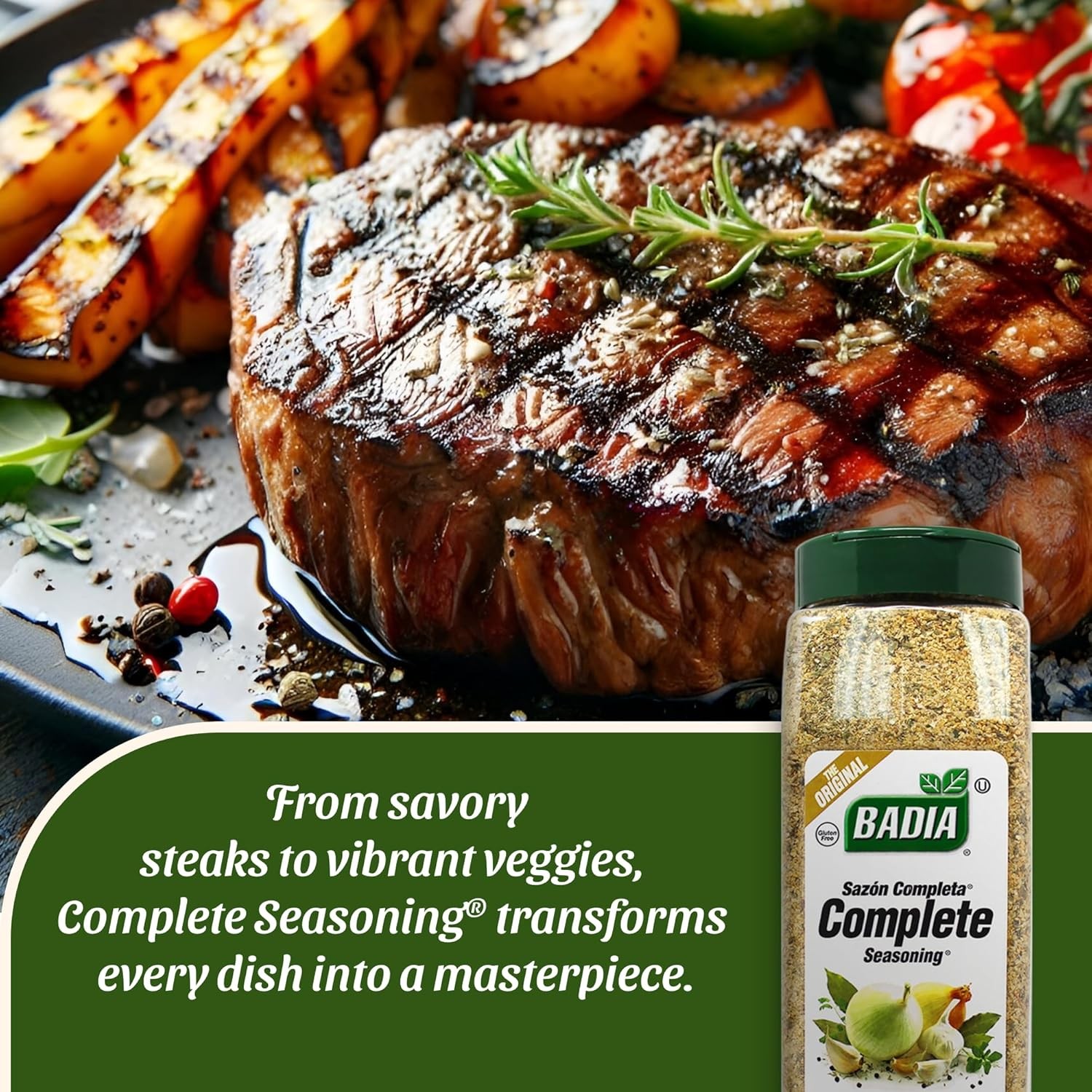 Badia Complete Seasoning, 28oz – All-Purpose Spice Blend of Garlic, Onion, Salt,
