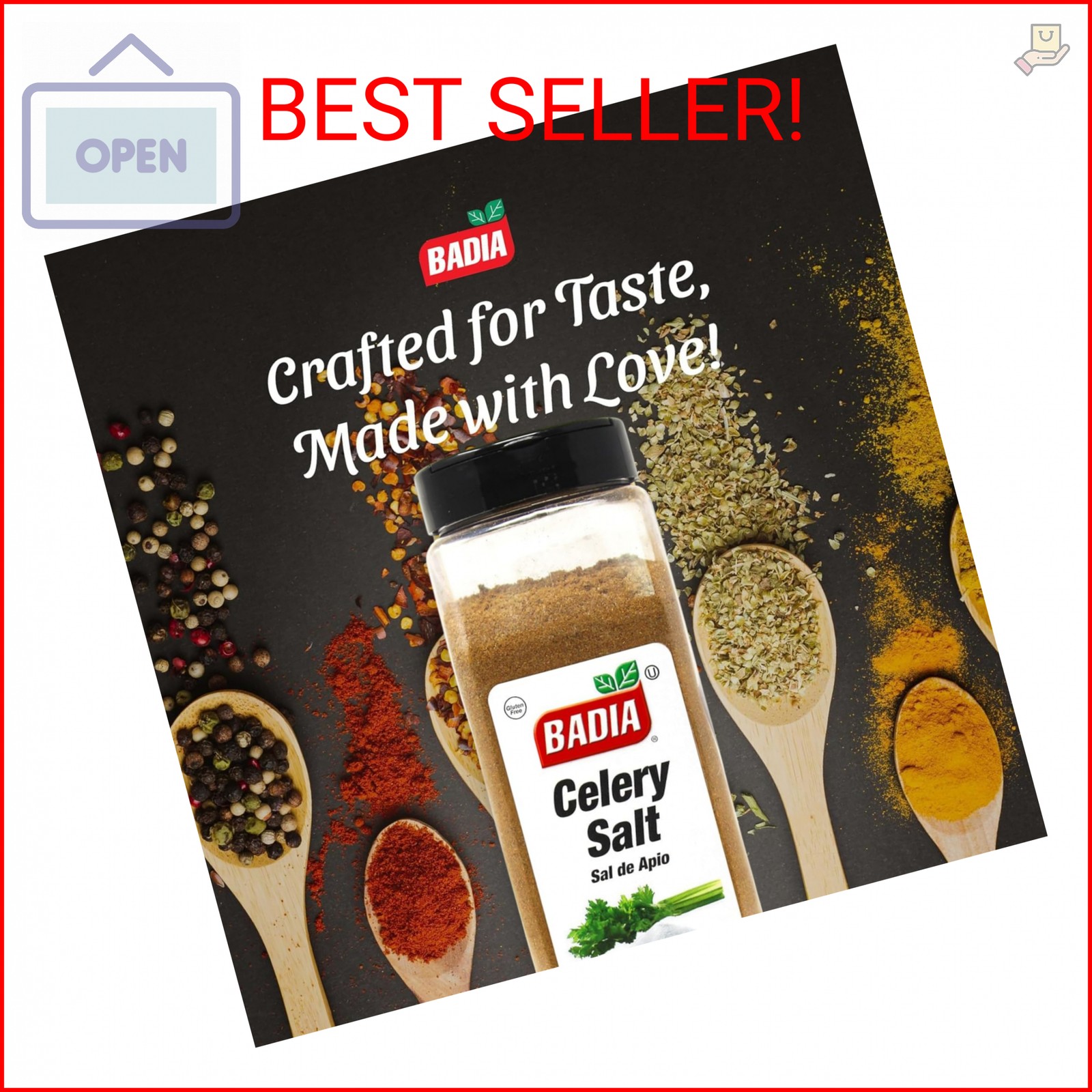 Badia Celery Salt, 2 Pound – Flavorful Blend of Ground Celery Seed & Salt for Se