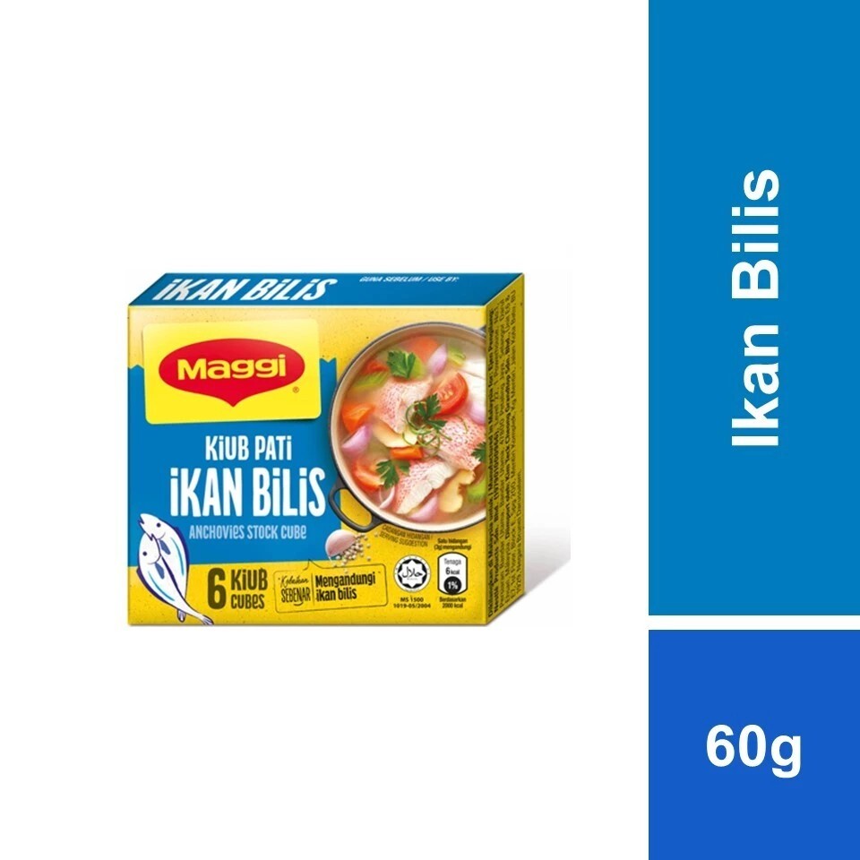 Real Anchovies Maggi Ikan Bilis Stock Upgrade Taste Dishes from 2 Packs 12 Cubes