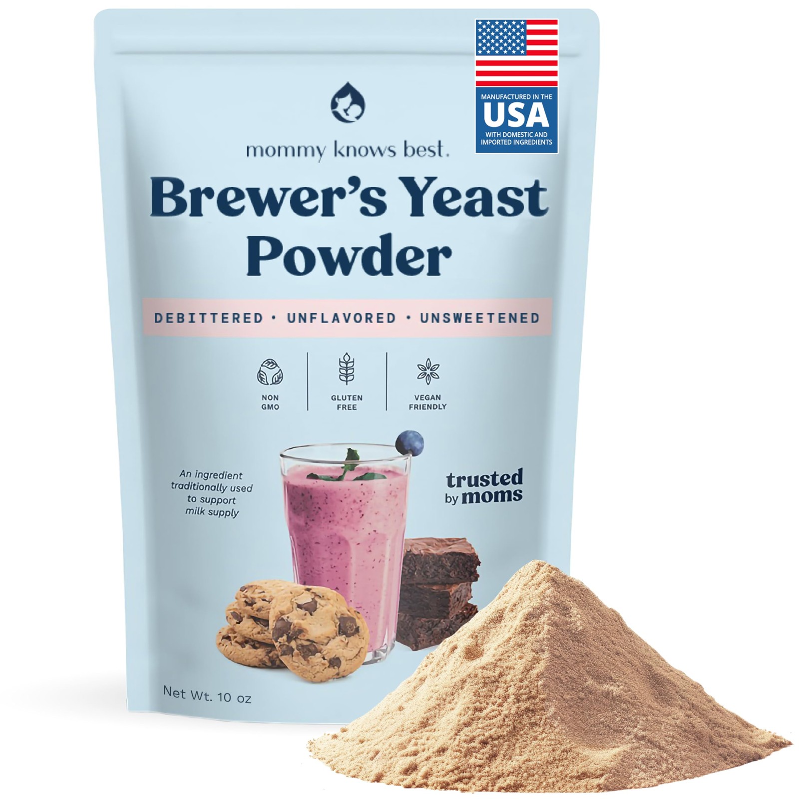 Brewer’s Yeast Powder for Lactation Support, Gluten-Free, 10 oz