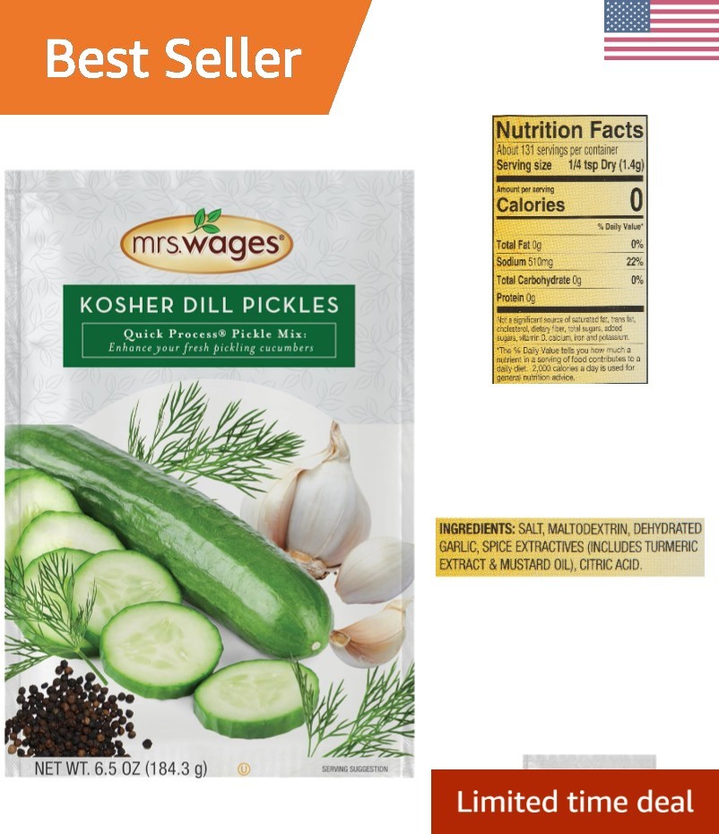 Kosher Dill Pickles Quick Process Mix, Quick and Easy, Simple-To-Use, Traditi…