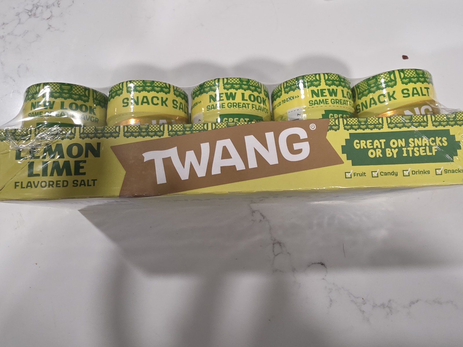 Twang Twangerz Salt Lemon Lime Bulk 10 Ct Snack Topping 1.15 Oz Shakers Popcorn