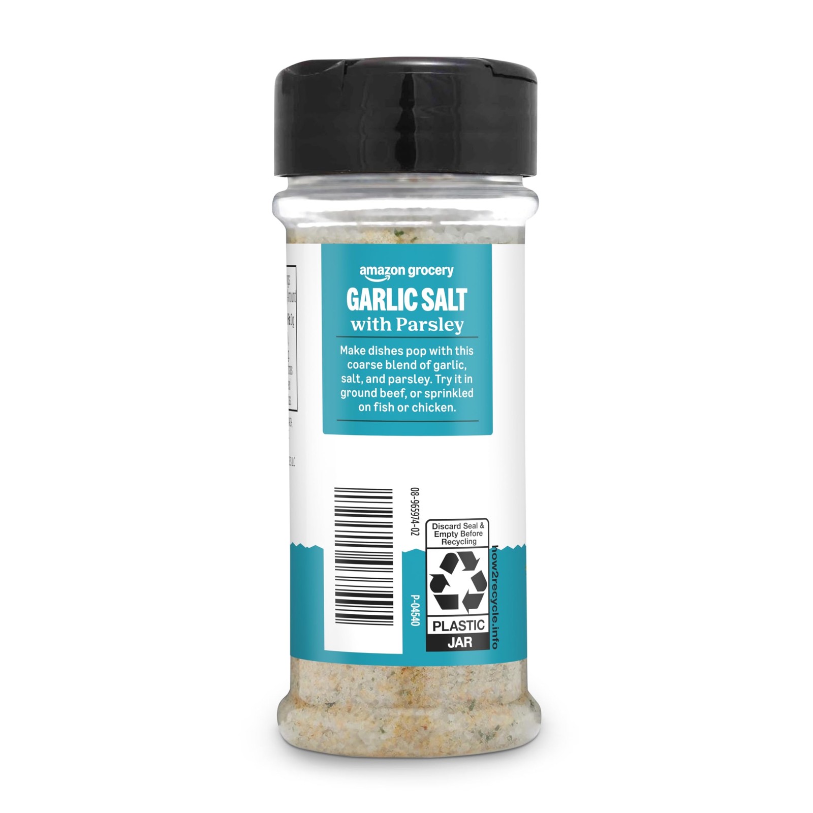 Amazon Grocery, Garlic Salt with Parsley, 6.4 Oz Ounce (Pack of 1)