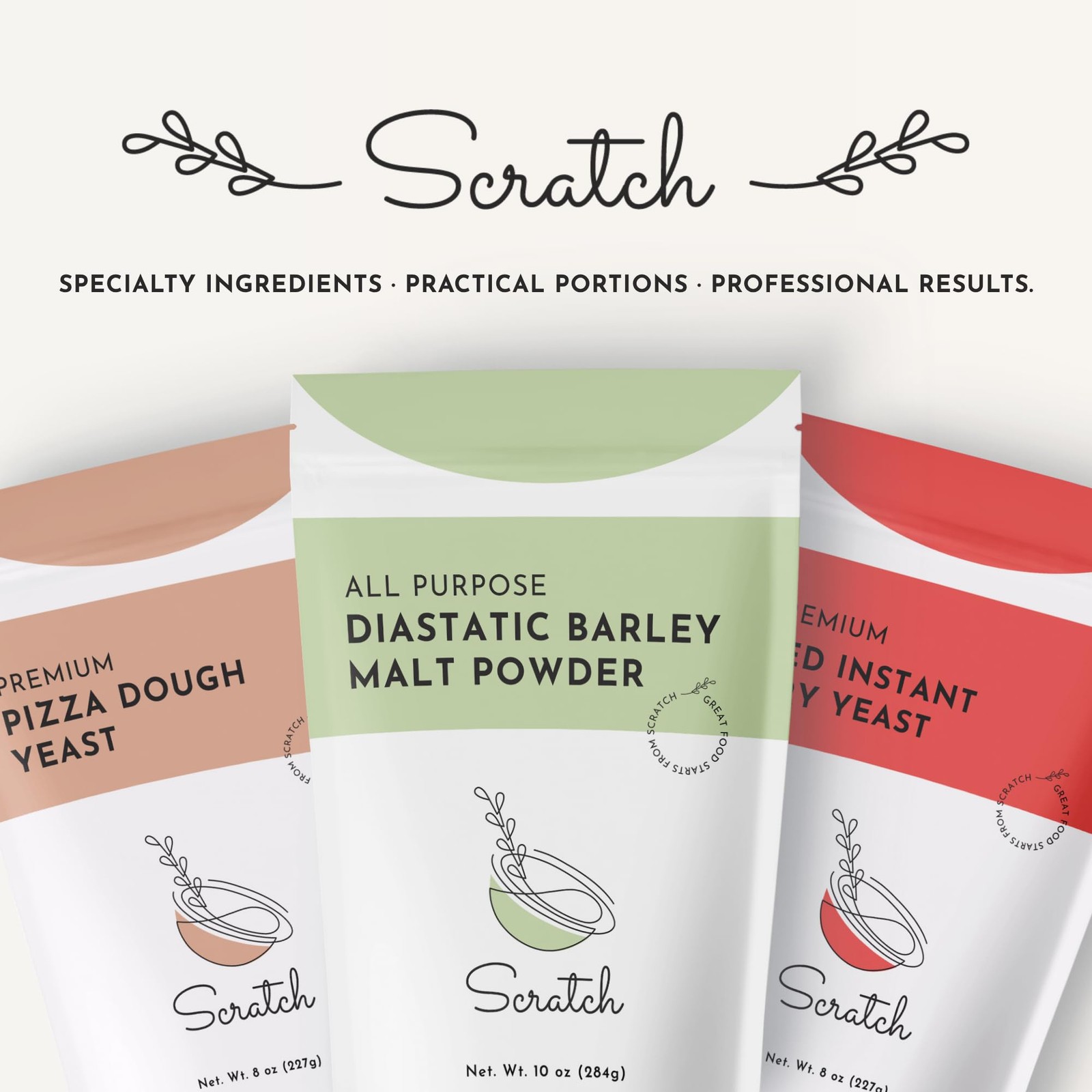 Scratch Diastatic Malt Powder for Baking – (10oz) Dried 10 Ounce (Pack of 1)
