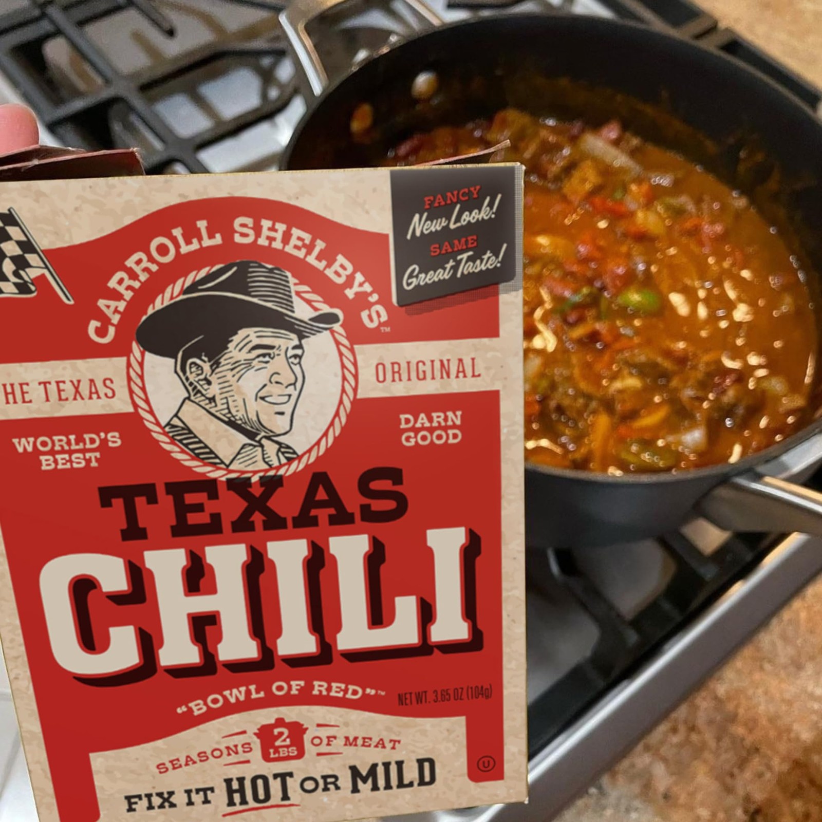Carroll Shelby’s Original Texas Chili Mix Kit, 3.65 Ounce Box (Pack of 5)