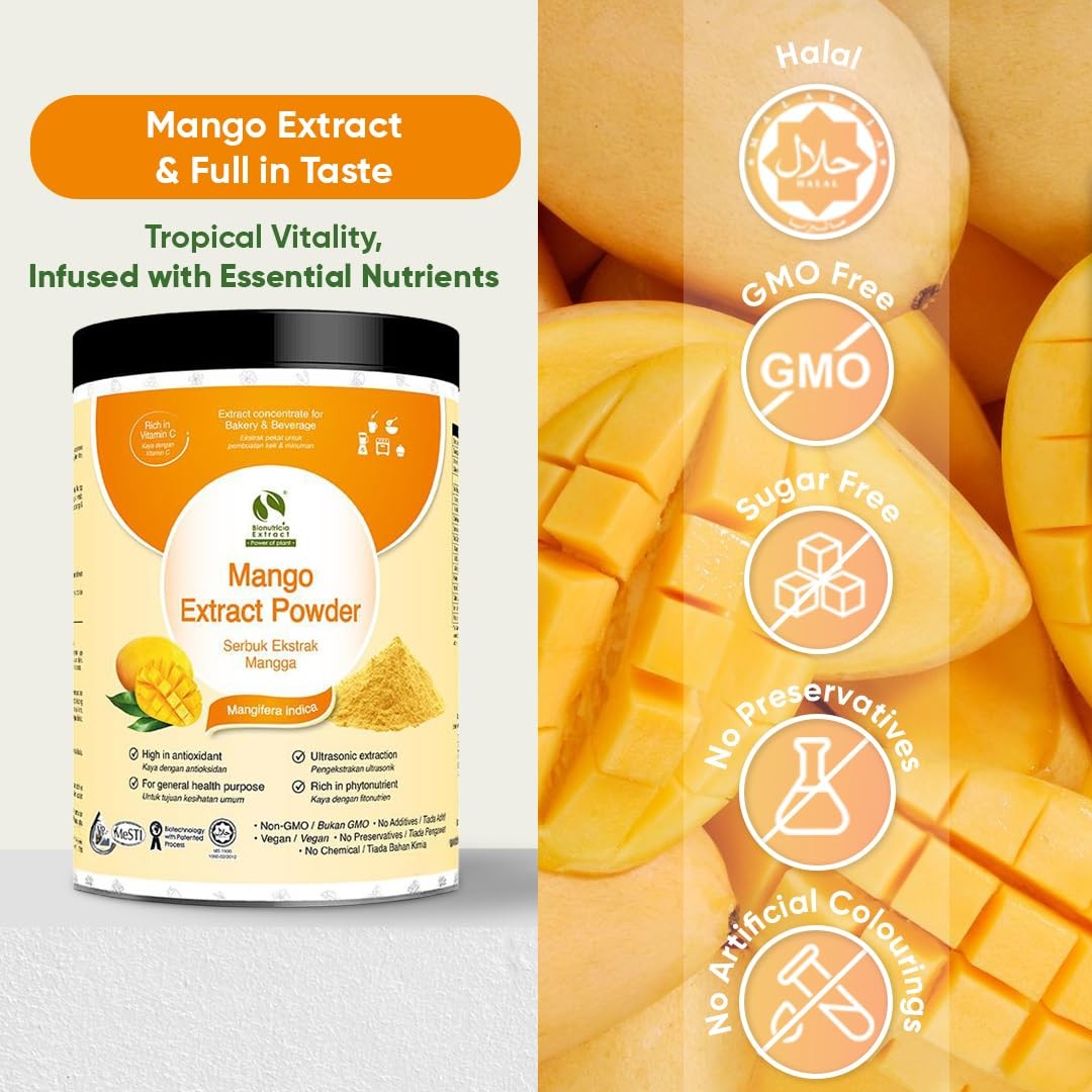 Bionutricia Mango Extract Powder, 201 Concentration Extraction, Add to Smooth…