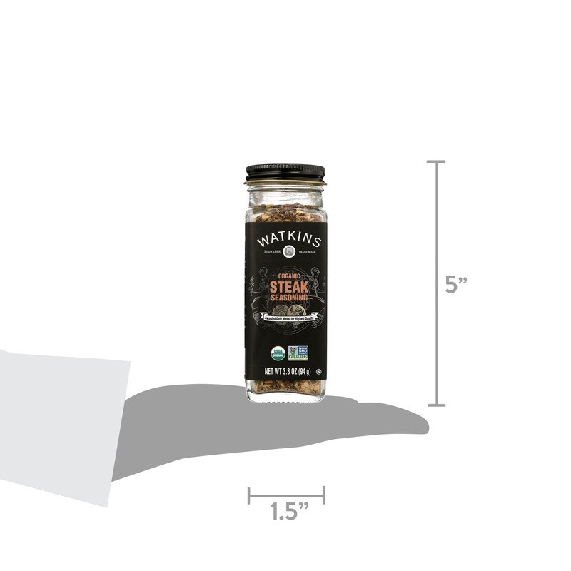 Organic Steak Seasoning Spice Jar Non-GMO Gluten Free 3.3 oz Gourmet Blend New