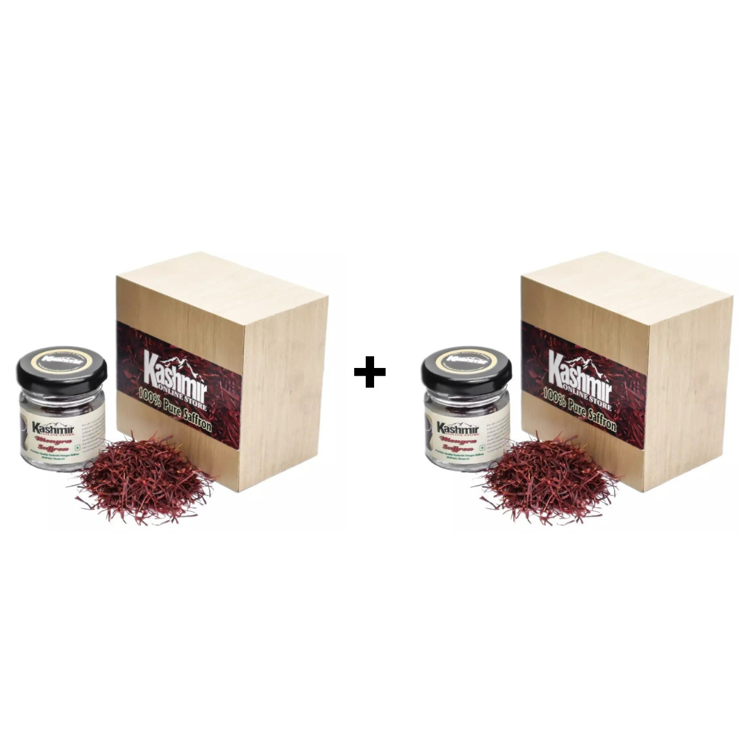 Pure Kashmiri Saffron 3g + 3g | Premium Grade | Natural & Fresh Kesar.