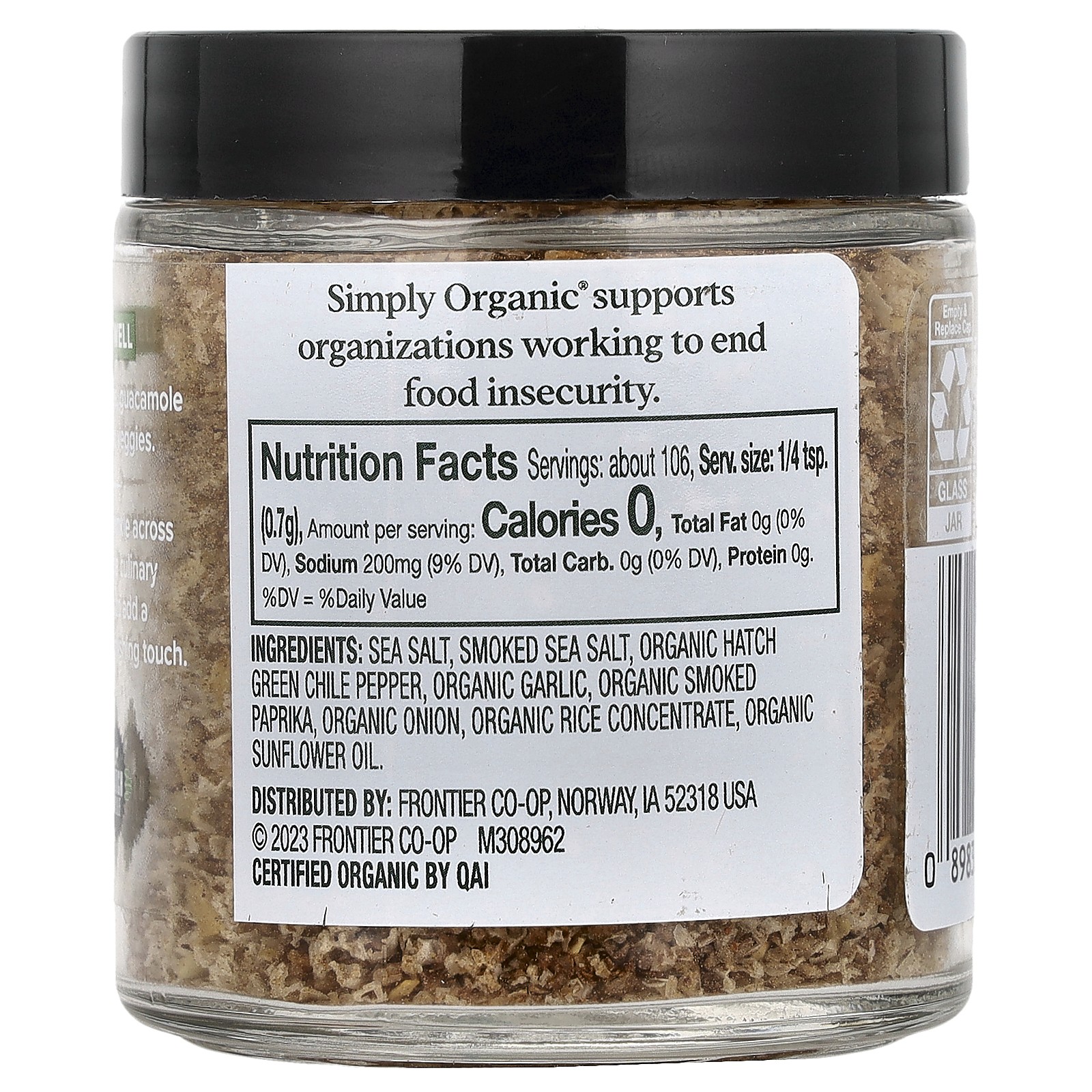 Smoked Finishing Salt, Hatch Chile, 2.61 oz (74 g)