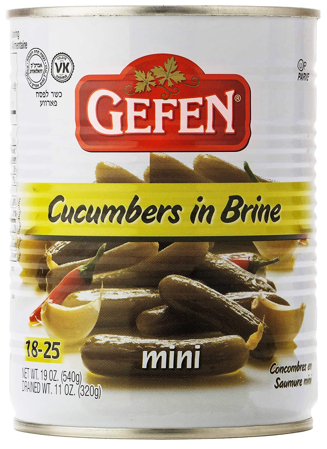 Mini Pickled Cucumber in Brine, 19oz (2 Pack)