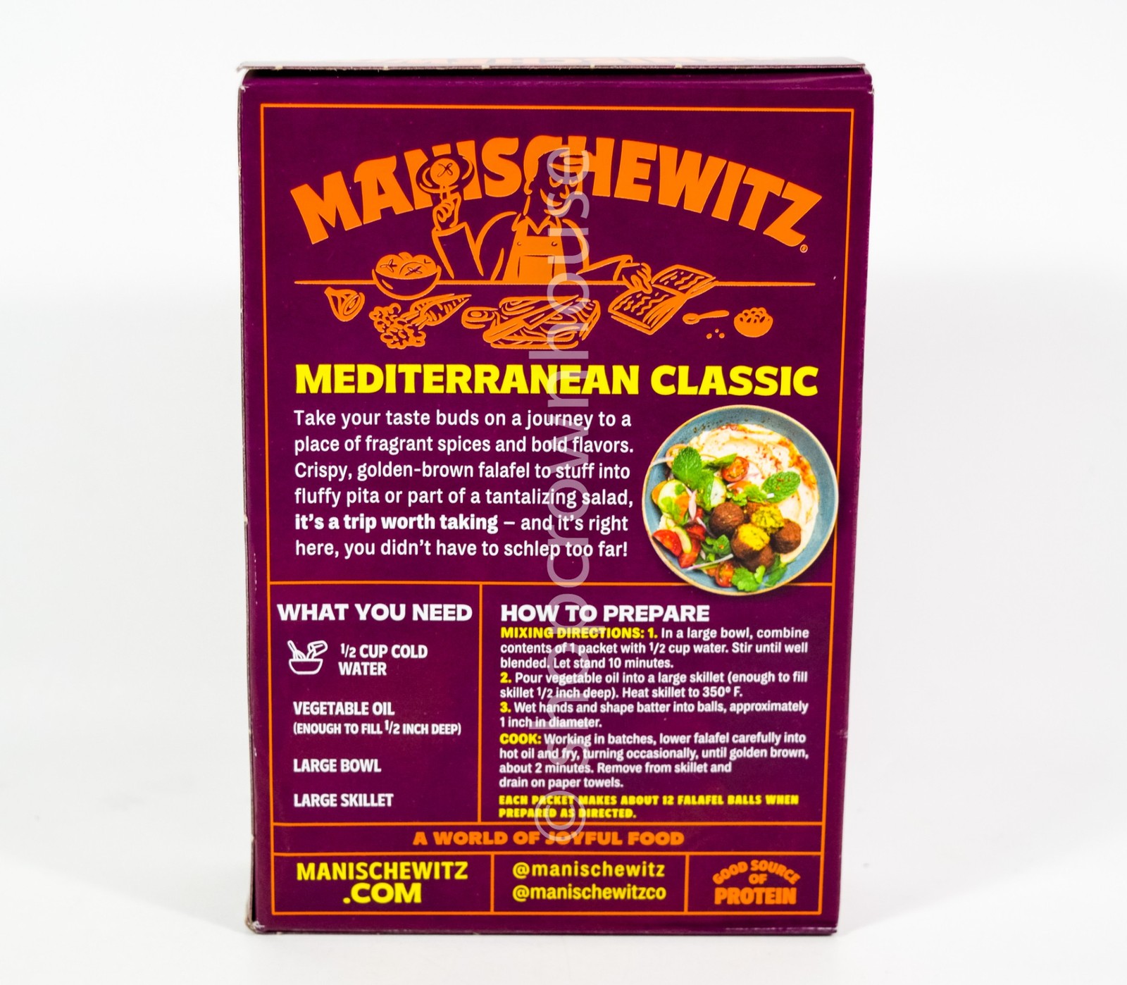 1 Manischewitz FALAFEL MIX Mediterranean Classic Kosher 6.4oz box 05/27/2027