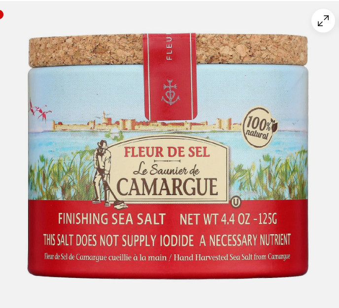 Le Saunier De Camargue Fleur De Sel Premium Sea Salt From France 4.4 OZ (3 Pack)