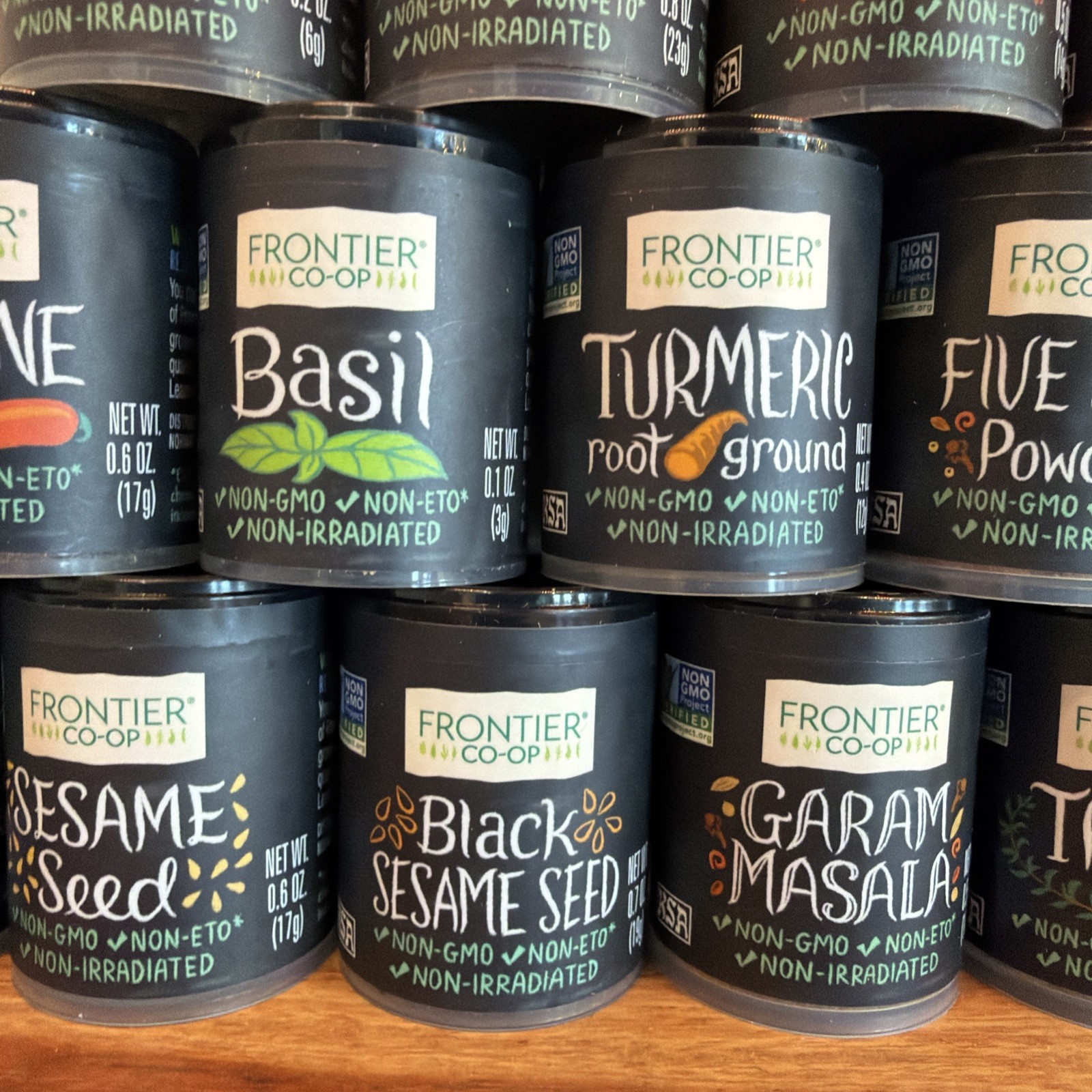 19 Assorted Frontier Co-Op Herb Spice Minis Pack Non-GMO Non-ETO Non-Irradiated