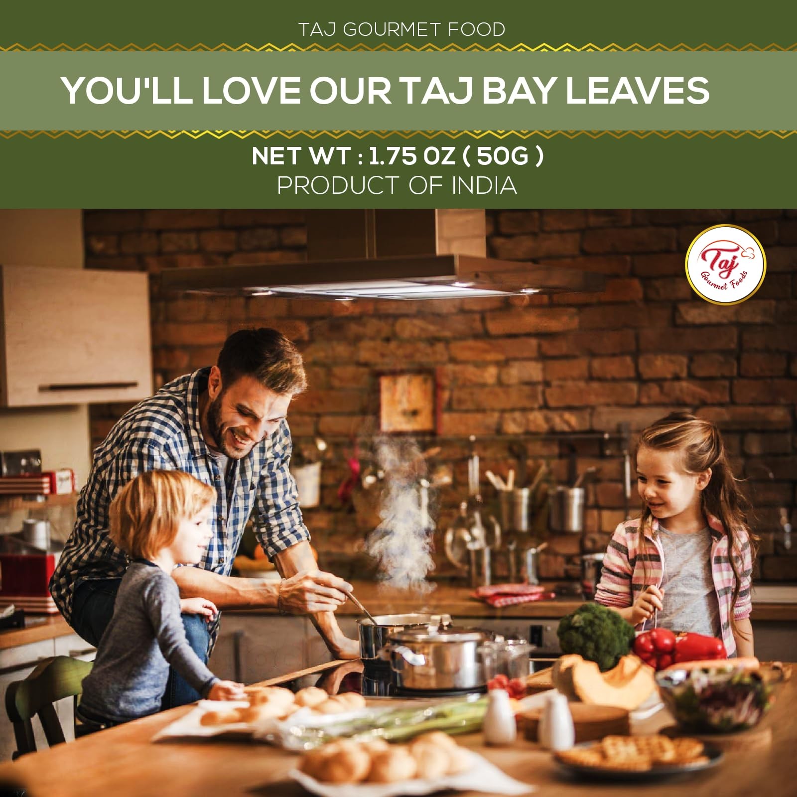 TAJ Bay Leaves, Large Whole Leaf (Tej Patta), 1.75 Ounce (Pack of 1)