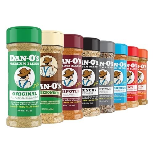 8 Bottle Seasoning Variety Pack – Original, Spicy, Chipotle, Crunchy & More – Su