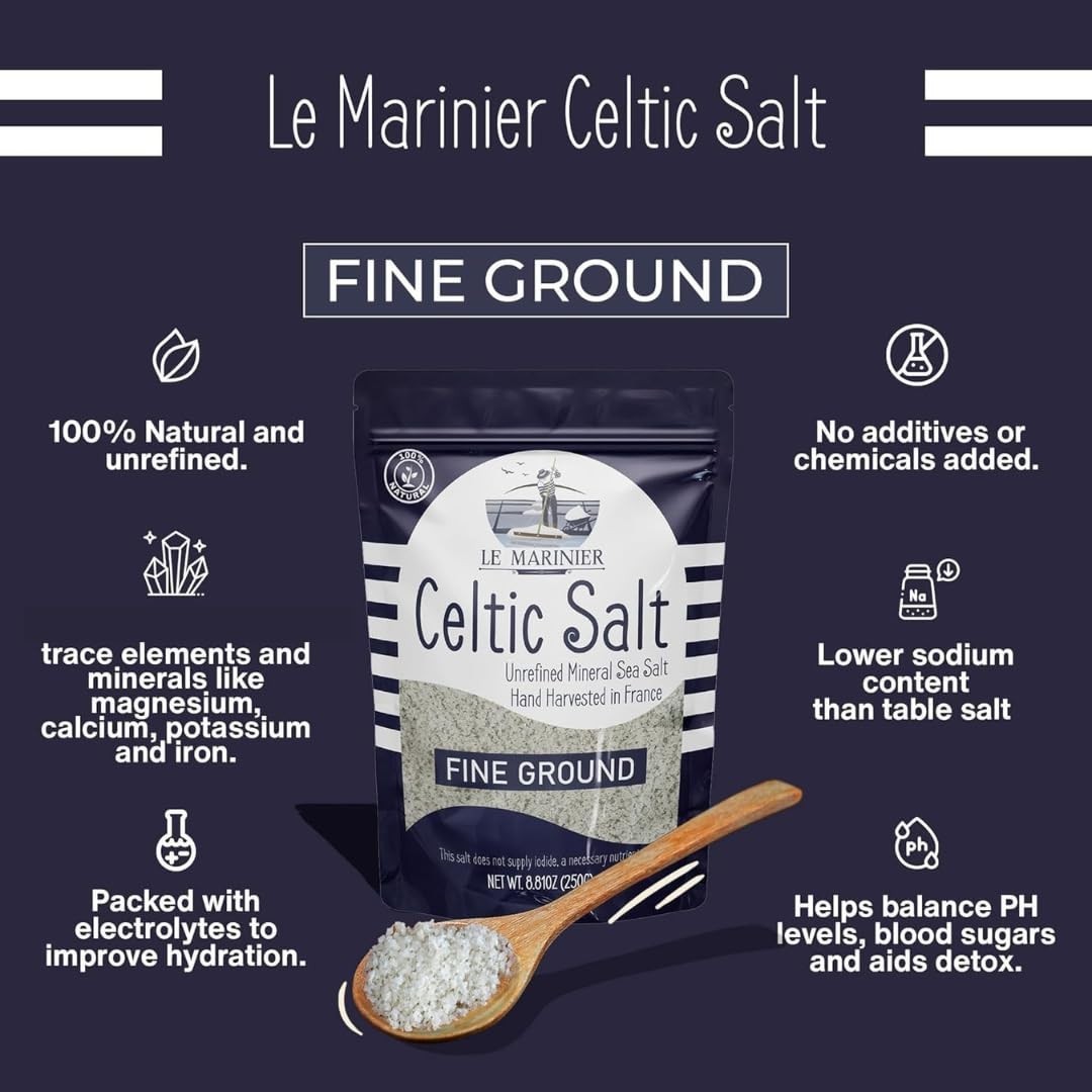 Culinary-Grade Fine Ground French Sea Salt – 1.1lb of Natural Flavor
