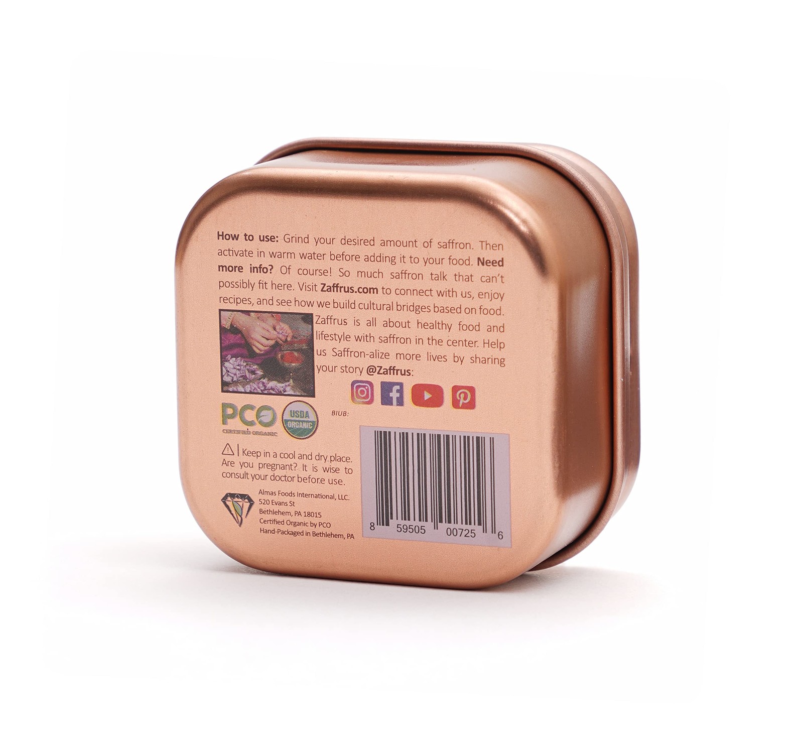Zaffrus – Certified Organic Saffron Threads for Cooking Saffron Rice, Paella,…